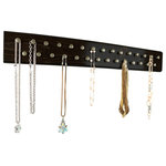 Urban Chandy - Black Jewelry Display - Wall Mount, Antique Brass - This beautifully crafted custom jewelry organizer holds a variety of jewelry from necklaces to bracelets and even earrings to accommodate all your fun sparkles!