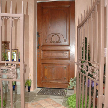 Carved front door