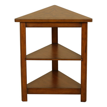 Triangular Side Tables And End, Triangle Corner End Table With Storage Space