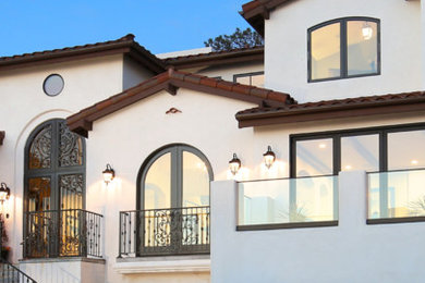 Inspiration for a southwestern home design remodel in Orange County
