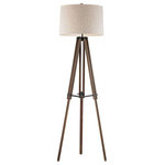 Elk Home - Elk Home D2817 Wooden Brace - One Light Floor Lamp - Wooden Brace Tripod Floor Lamp