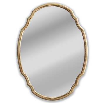 CHLOE Reflection CH8M803NO36-VOV Wood Oval Framed Wall Mirror 36`` Height