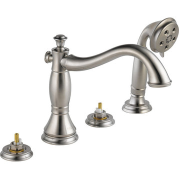 Delta Cassidy Roman Tub, Hand Shower Trim, Less Handles, Stainless, T4797-SSLHP