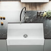 VIGO 36'' Handmade Matte Stone Farmhouse Kitchen Sink With Norwood Faucet