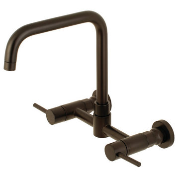 Kingston Brass Concord 8" Centerset Wall Mount Kitchen Faucet, Oil Rubbed Bronze