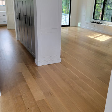Engineered 7" White Oak floors with Natural Stain