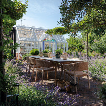 Indoor Outdoor Blue Modern Kitchen