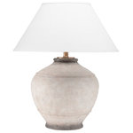 Hudson Valley Lighting - Malta 1 Light Table Lamp, Ash Finish, White Belgian Linen Shade - Features: