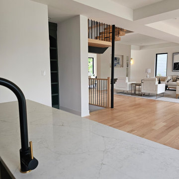 Project #124 | Contemporary Red Oak and Steel Staircase