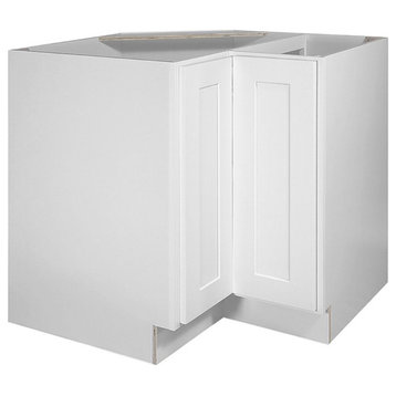 Brookings Wood Corner Cabinet in White 36-Inch by 34.5-Inch by 24-Inch