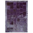 Patchwork Leather Cubed Cowhide Rug, Plain Violet With Border, 200x300 cm