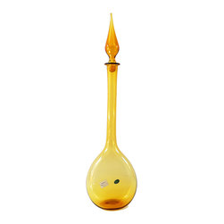 ITALIAN LOLLIPOP DECANTER IN AMBER NO. 1 - Vases