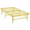 Modway Horizon Stainless Steel Twin Metal Bed Frame in Yellow