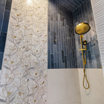 Primary Bathroom Renovation Thousand Oaks: Premium Gold Shower Fixtures