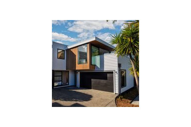 Home design - contemporary home design idea in Auckland