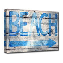 Ready2HangArt - Ready2Hangart 'Beach That Way' By Norman Wyatt Jr. Canvas Art, 12"x16" - Prints And Posters