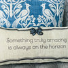 Great Mom Gift Quote Pillow With Removable Blue Bow Mother Present