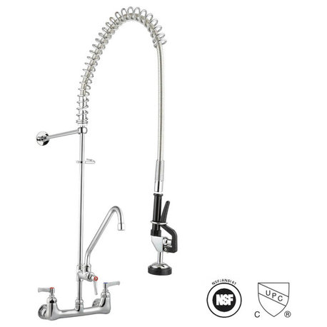 Aquaterior Pre-Rinse Faucet Cu-Piece Nsf Ansi With 12" Add-On Faucet Dishwasher