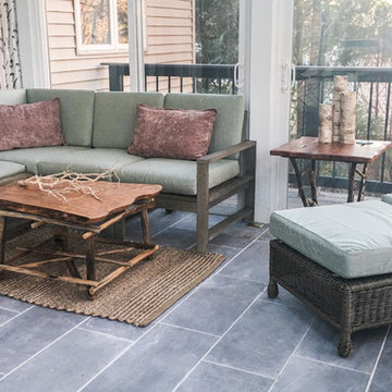 Porch Addition With Tropical & Natural Elements