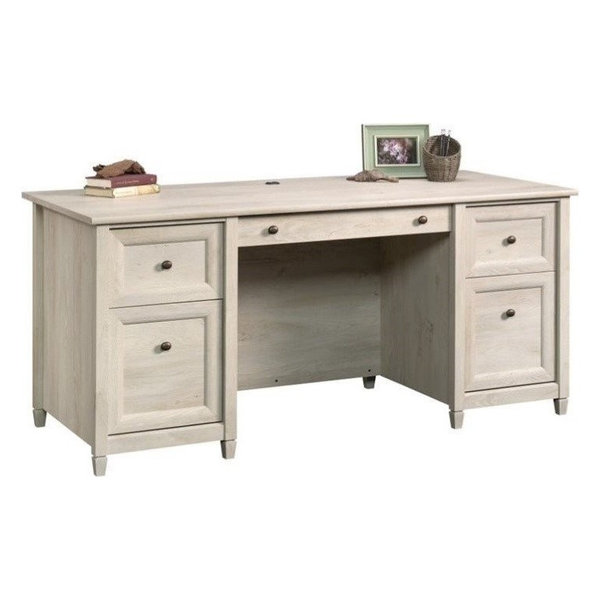 Sauder Edge Water Executive Desk in Chalked Chestnut