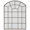 Gisette Metal Arched Windowpane Wall Mirror