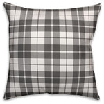 DDCG - Gray & White Tartan Plaid 18x18 Throw Pillow - With a touch of rustic, a dash of industrial, and a pinch of modern elegance, this throw pillow helps you create a warm and welcoming space in your home. The durable fabric of this item ensures it lasts a long time in your home. The result is a quality crafted product that makes for a stylish addition to your home.