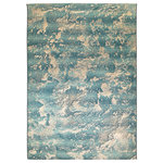 Liora Manne - Marina Stormy Indoor/Outdoor Rug, Sea, 7'10"x9'10" - This area rug in a surf inspired motif brings a subtle coastal design to your indoor or outdoor space. Featuring a background in intriguing ocean blues highlighted with white water caps, this artful piece brings an exciting, abstract feel to any area of your home. Made in Egypt from 100% polypropylene, the Marina Collection is Power Loomed to create intricate designs with a broad color spectrum and a high-quality finish. The material is flatwoven, low profile, weather resistant, UV stabilized for enhanced fade resistance, durable and ideal for those high traffic areas such as your patio, sunroom, kitchen, entryway, hallway, living room and bedroom making this the ideal indoor or outdoor rug. Detailed patterns are offered in an eclectic mix of styles ranging from tropical, coastal, geometric, contemporary and traditional designs; making these perfect accent rugs for your home. Limiting exposure to rain, moisture and direct sun will prolong rug life.