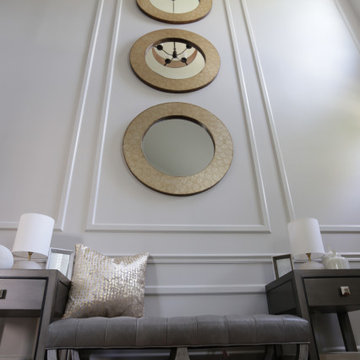 Cream Inspired Foyer, Dining, & Living Room