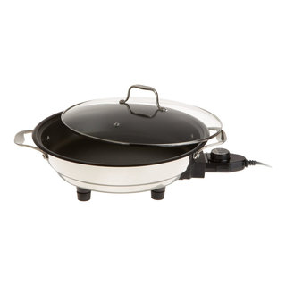 Cucina Pro Classic 12 in. Stainless Steel Non-Stick Electric Skillet