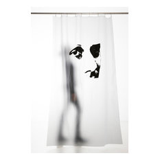 "Looking" shower curtain