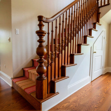Classic Turned Newel Post – Traditional Staircase Renovation