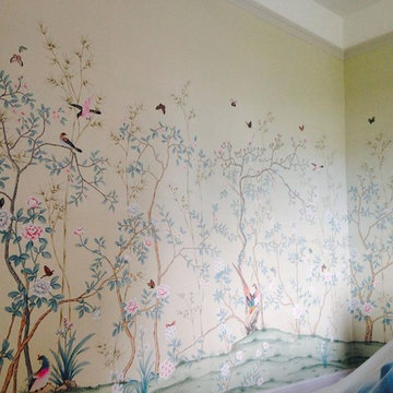 Oriental silk wallpaper in China-Details