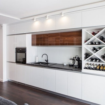 High Gloss Doors with Aluminum Integrated Handle