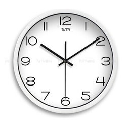 12" Modern Style Wall Clock in Stainless Steel - TUMA(J307W) - Wall Clocks