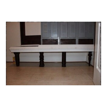 mud room: one-of-a-kind mud room bench