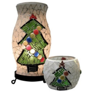 Dale Tiffany TAL100855 Xmas Combo - One Light Accent Lamp and Votive