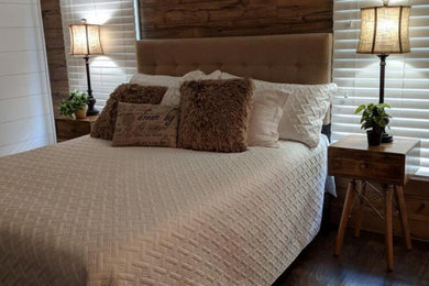 Example of a farmhouse bedroom design in Jacksonville