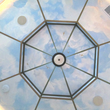 Hallway Ceiling MUral with Flying Geese