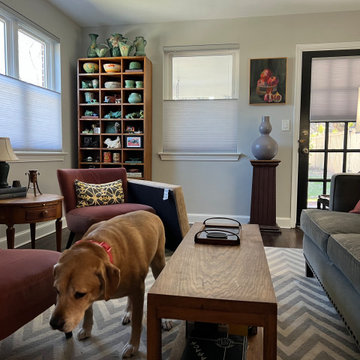 Functional honeycomb shades for Family Rooms