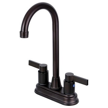 Kingston Brass KB8495NDL NuvoFusion 4" Centerset Bar Faucet, Oil Rubbed Bronze