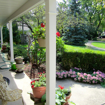 Split Level Glenview, IL White Exterior, James Hardie Siding & Trim