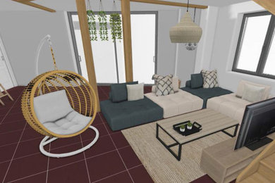 Aménagement d'un salon moderne.