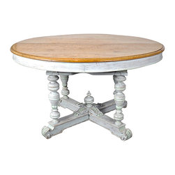 Vintage Oval Pedestal Gustavian Farm Table - Products