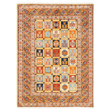 Riza, One-of-a-Kind Hand-Knotted Area Rug Yellow, 5'10"x7'10"