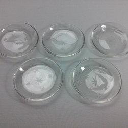 lote de platos de cristal tallado con estrellas - Dinner Plates