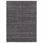 Jaipur Living - Jaipur Living Evenin Handmade Solid Area Rug, Dark Blue/Gray, 8'x11' - The Madras collection features handsome heathered designs and versatile modern appeal. Hand-loomed of rayon made from bamboo and wool, the Evenin area rug showcases a striated patterns of casually chic neutrals. This dark blue and gray rug lends depth and a moody palette any space while adding subtle dimension and rich natural texture.