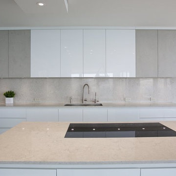 FLANKING THE CENTER CABINETS