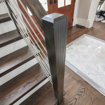 Project #72 | Modern Staircase with Horizontal Steel Rod Railing