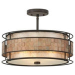 Quoizel Lighting - Quoizel Lighting MC842SRC Mica - 3 Light Large Semi-Flush Mount - Mica Three Light Large Semi-Flush Mount Renaissance Copper *UL Approved: YES *Energy Star Qualified: n/a  *ADA Certified: n/a  *Number of Lights: Lamp: 3-*Wattage:60w A19 Medium Base bulb(s) *Bulb Included:No *Bulb Type:A19 Medium Base *Finish Type:Renaissance Copper