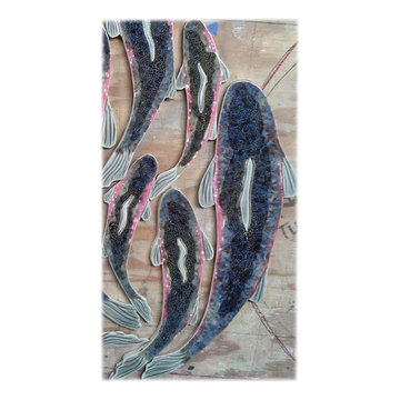 Rock pebble tile design ideas